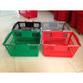 Best selling good quality rolling plastic laundry basket, baskets wholesale,shopping baskets with wheels